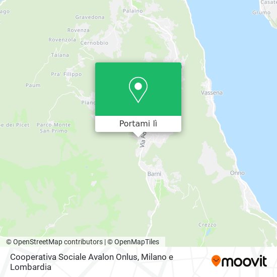 Mappa Cooperativa Sociale Avalon Onlus