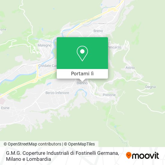 Mappa G.M.G. Coperture Industriali di Fostinelli Germana