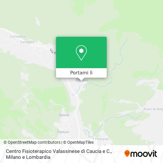 Mappa Centro Fisioterapico Valassinese di Caucia e C.
