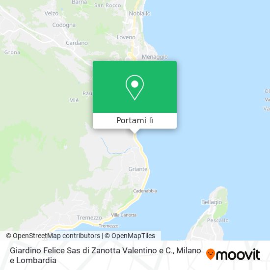 Mappa Giardino Felice Sas di Zanotta Valentino e C.