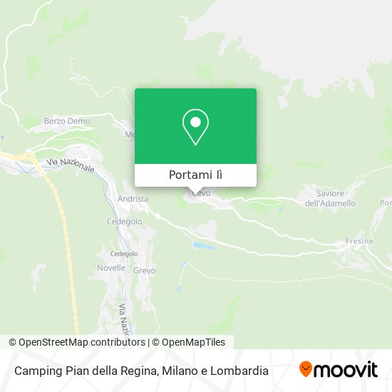 Mappa Camping Pian della Regina