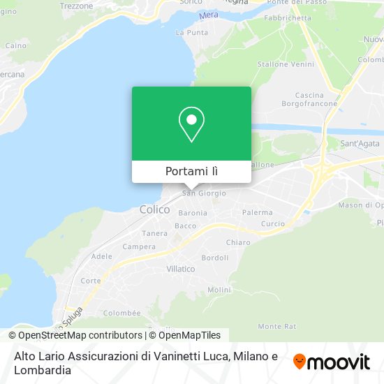 Mappa Alto Lario Assicurazioni di Vaninetti Luca