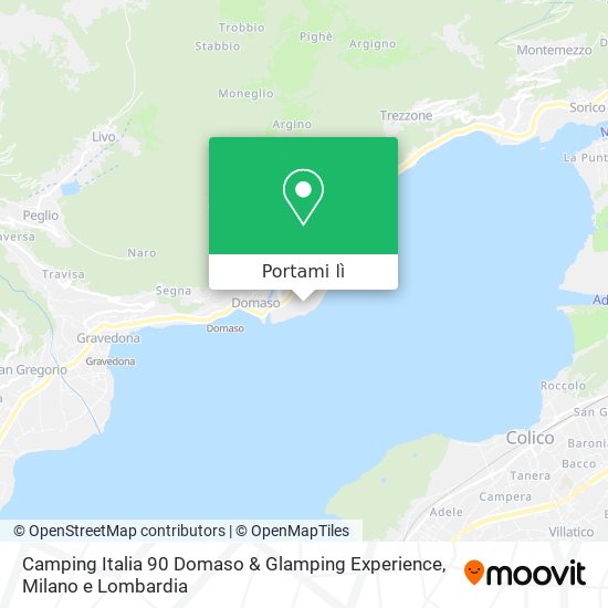 Mappa Camping Italia 90 Domaso & Glamping Experience