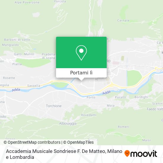 Mappa Accademia Musicale Sondriese F. De Matteo