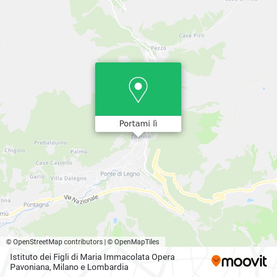 Mappa Istituto dei Figli di Maria Immacolata Opera Pavoniana