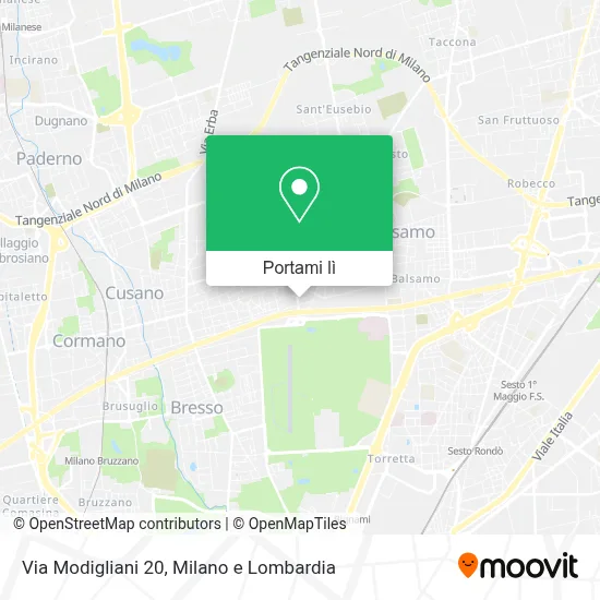 Mappa Via Modigliani 20