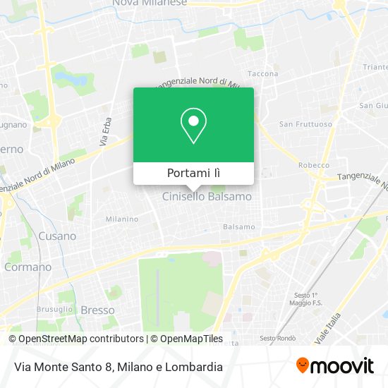 Mappa Via Monte Santo 8