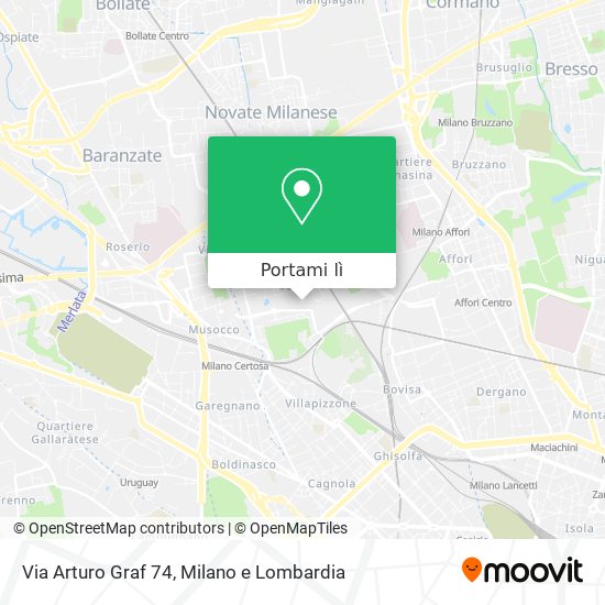 Mappa Via Arturo Graf 74