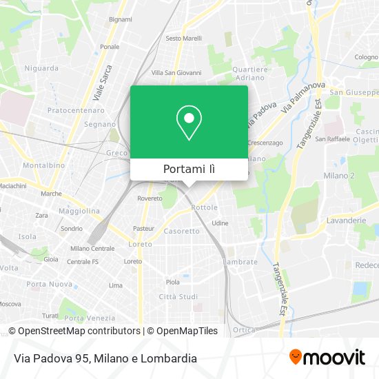 Mappa Via Padova 95