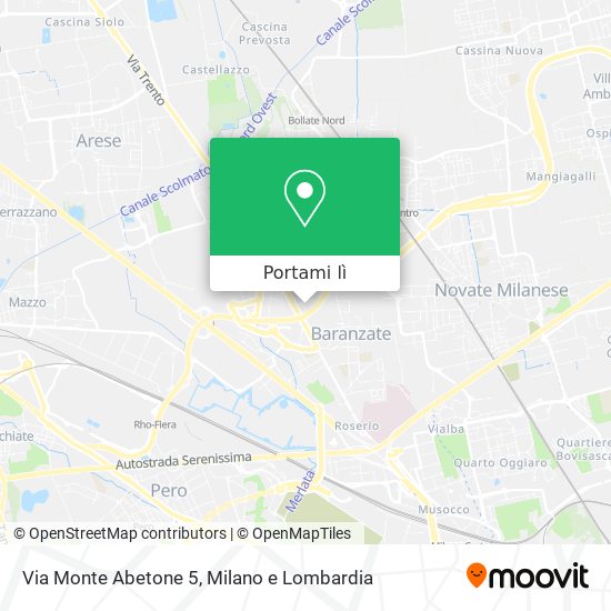 Mappa Via Monte Abetone 5