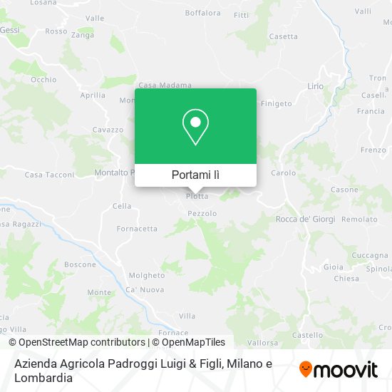 Mappa Azienda Agricola Padroggi Luigi & Figli