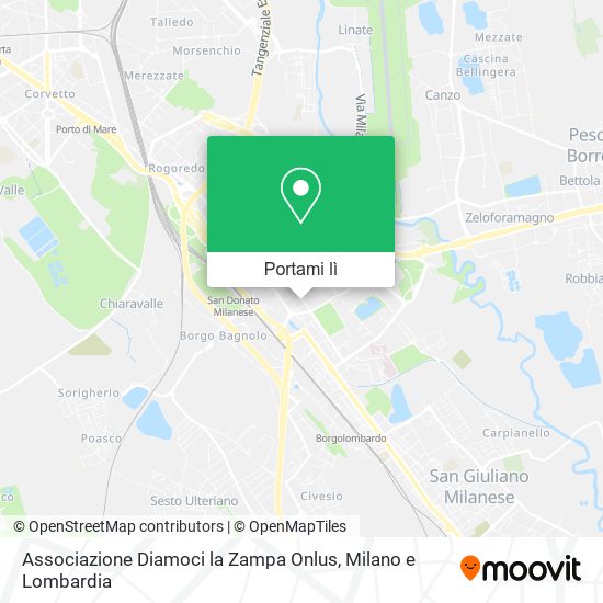 Mappa Associazione Diamoci la Zampa Onlus