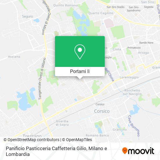 Mappa Panificio Pasticceria Caffetteria Gilio