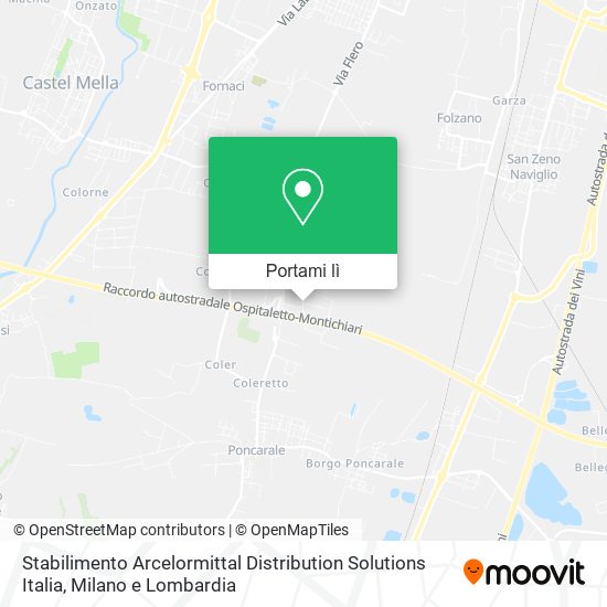 Mappa Stabilimento Arcelormittal Distribution Solutions Italia