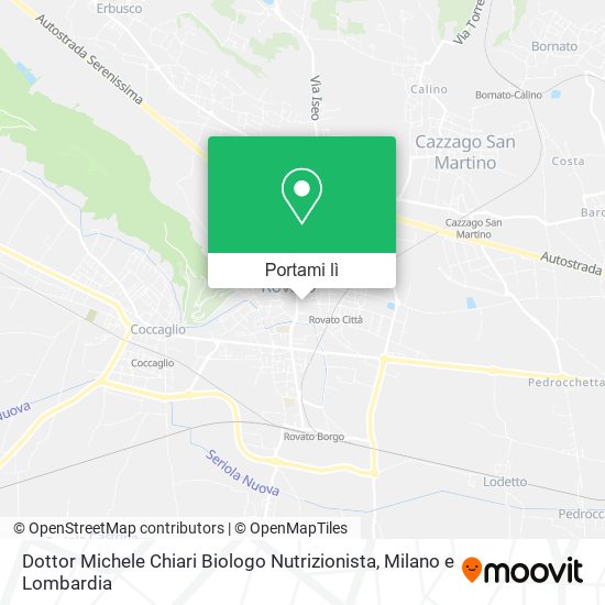 Mappa Dottor Michele Chiari Biologo Nutrizionista