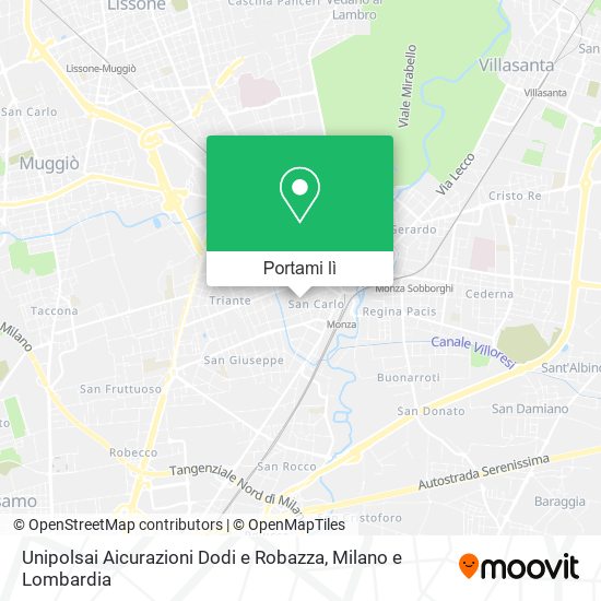 Mappa Unipolsai Aicurazioni Dodi e Robazza