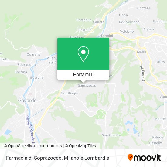 Mappa Farmacia di Soprazocco