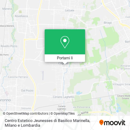Mappa Centro Estetico Jeunesses di Basilico Marinella