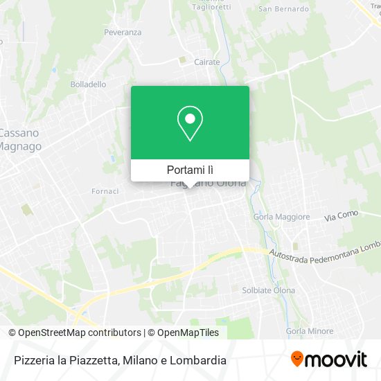 Mappa Pizzeria la Piazzetta