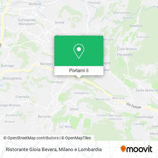 Mappa Ristorante Gioia Bevera