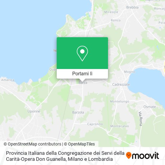 Mappa Provincia Italiana della Congregazione dei Servi della Carità-Opera Don Guanella