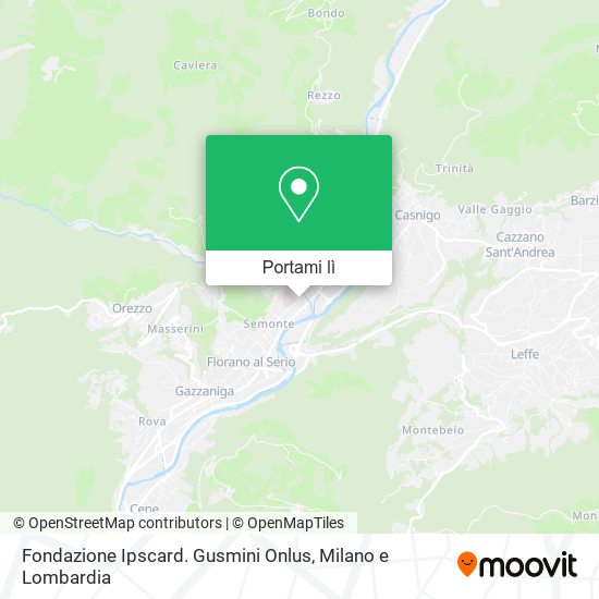 Mappa Fondazione Ipscard. Gusmini Onlus