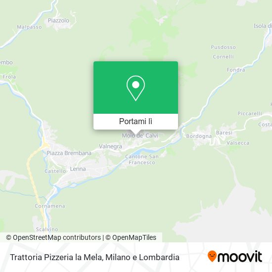 Mappa Trattoria Pizzeria la Mela