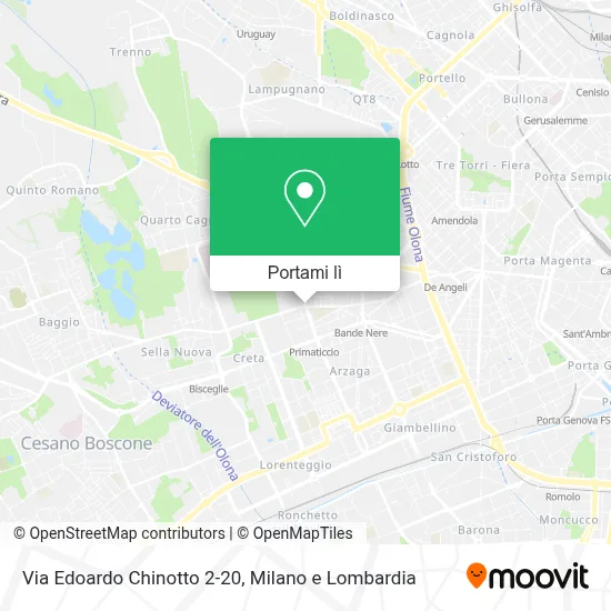 Mappa Via Edoardo Chinotto 2-20