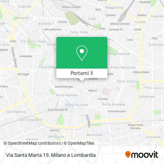 Mappa Via Santa Marta 19