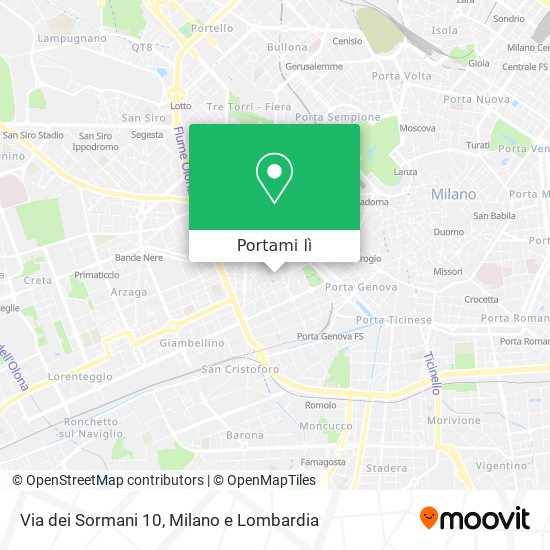Mappa Via dei Sormani 10