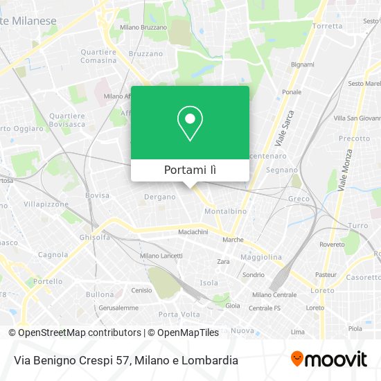 Mappa Via Benigno Crespi 57