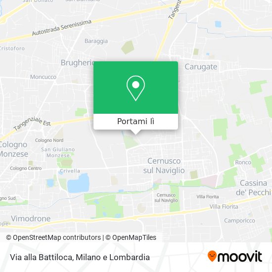 Mappa Via alla Battiloca