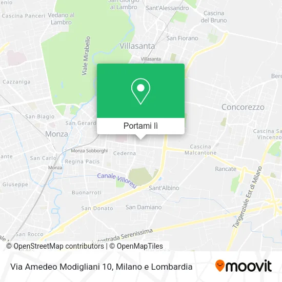 Mappa Via Amedeo Modigliani 10