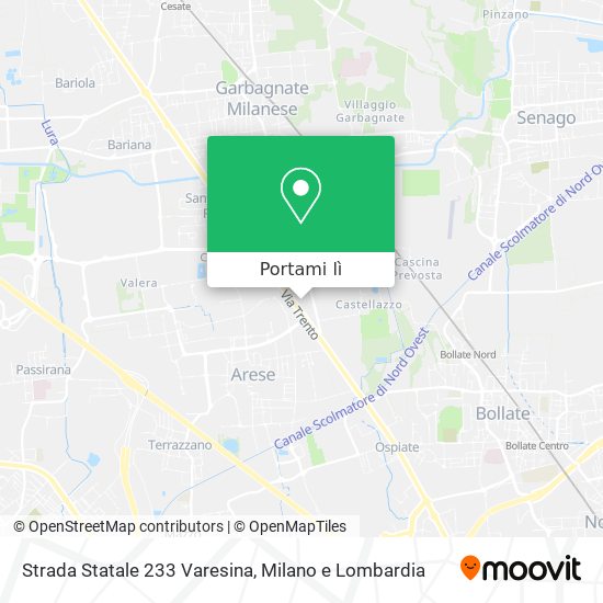 Mappa Strada Statale 233 Varesina