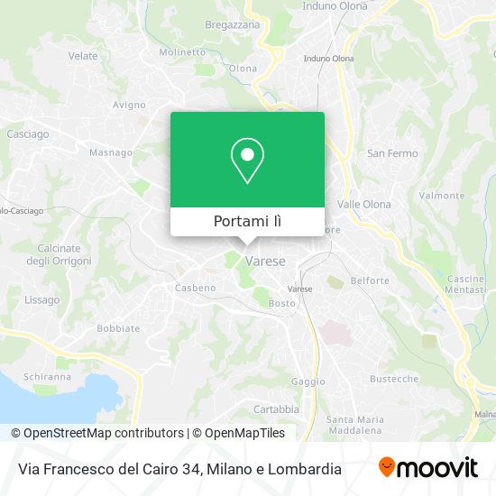 Mappa Via Francesco del Cairo 34