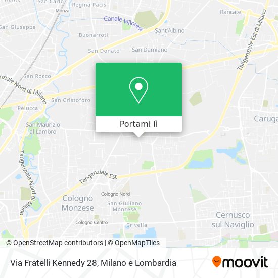 Mappa Via Fratelli Kennedy 28