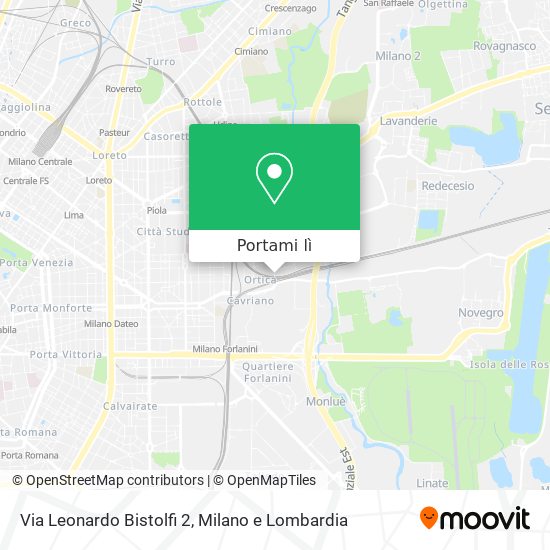 Mappa Via Leonardo Bistolfi 2