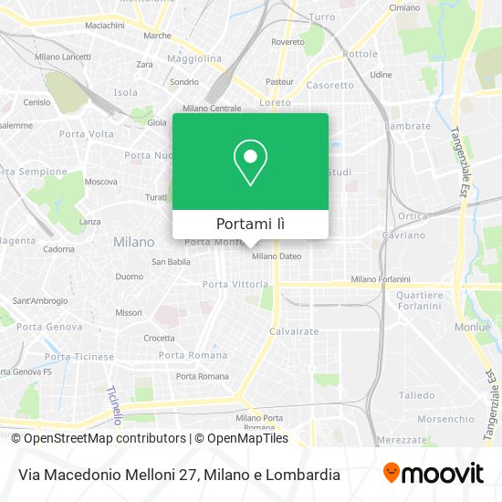 Mappa Via Macedonio Melloni 27