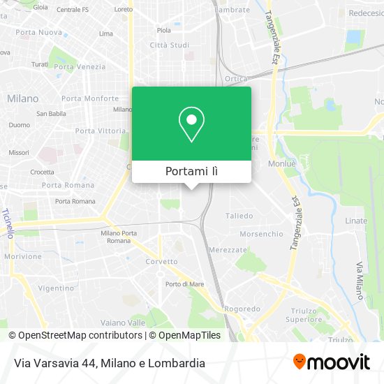 Mappa Via Varsavia 44