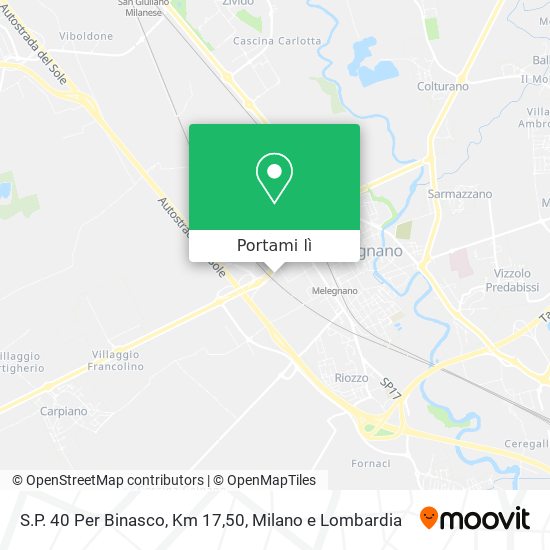 Mappa S.P. 40 Per Binasco, Km 17,50