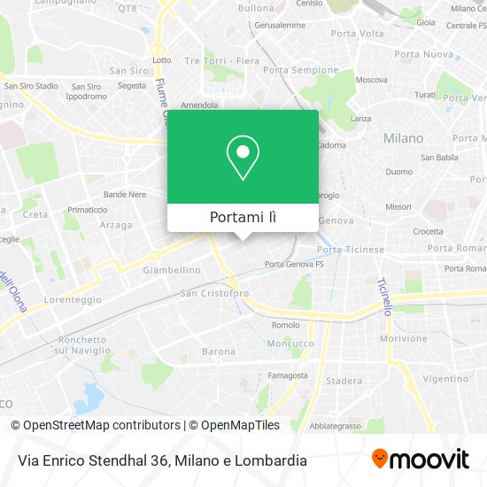Mappa Via Enrico Stendhal 36