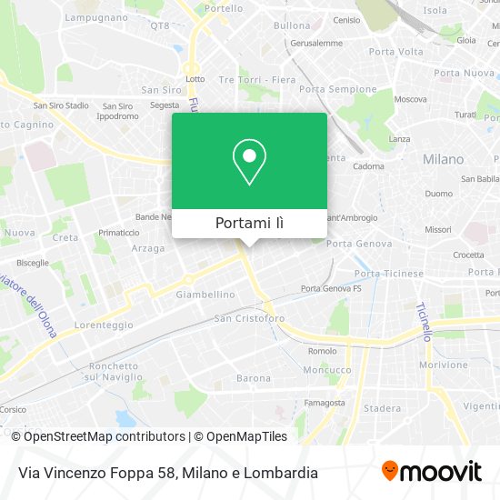 Mappa Via Vincenzo Foppa 58