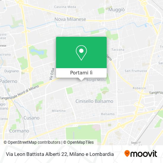 Mappa Via Leon Battista Alberti 22