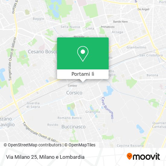 Mappa Via Milano 25