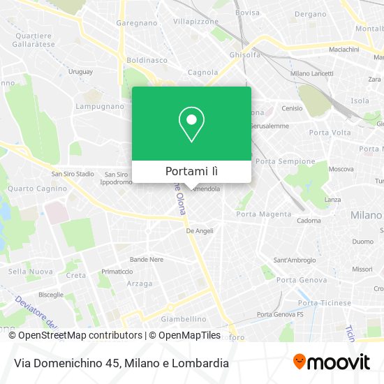 Mappa Via Domenichino 45