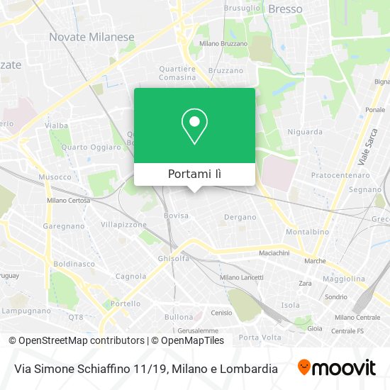 Mappa Via Simone Schiaffino 11/19