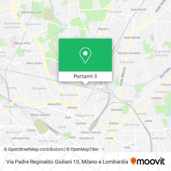 Mappa Via Padre Reginaldo Giuliani 10