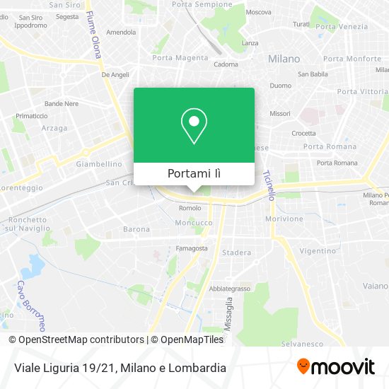 Mappa Viale Liguria 19/21