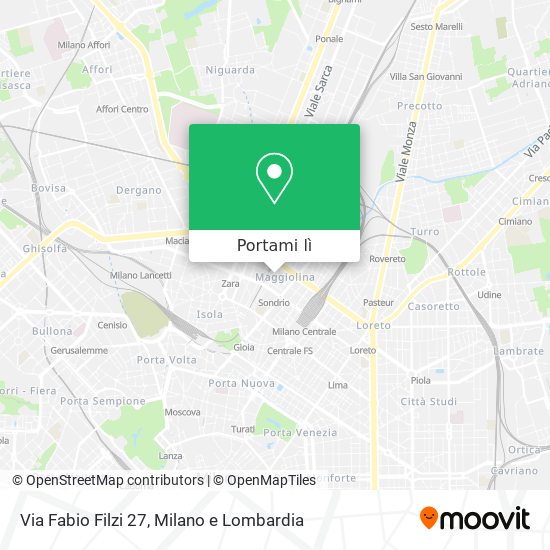 Mappa Via Fabio Filzi 27
