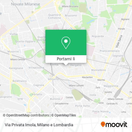 Mappa Via Privata Imola